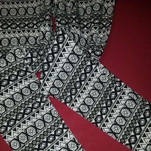 Rock & Roll COWGIRL LEGGINGS BLACK & WHITE design NEW size EXTRA LARGE